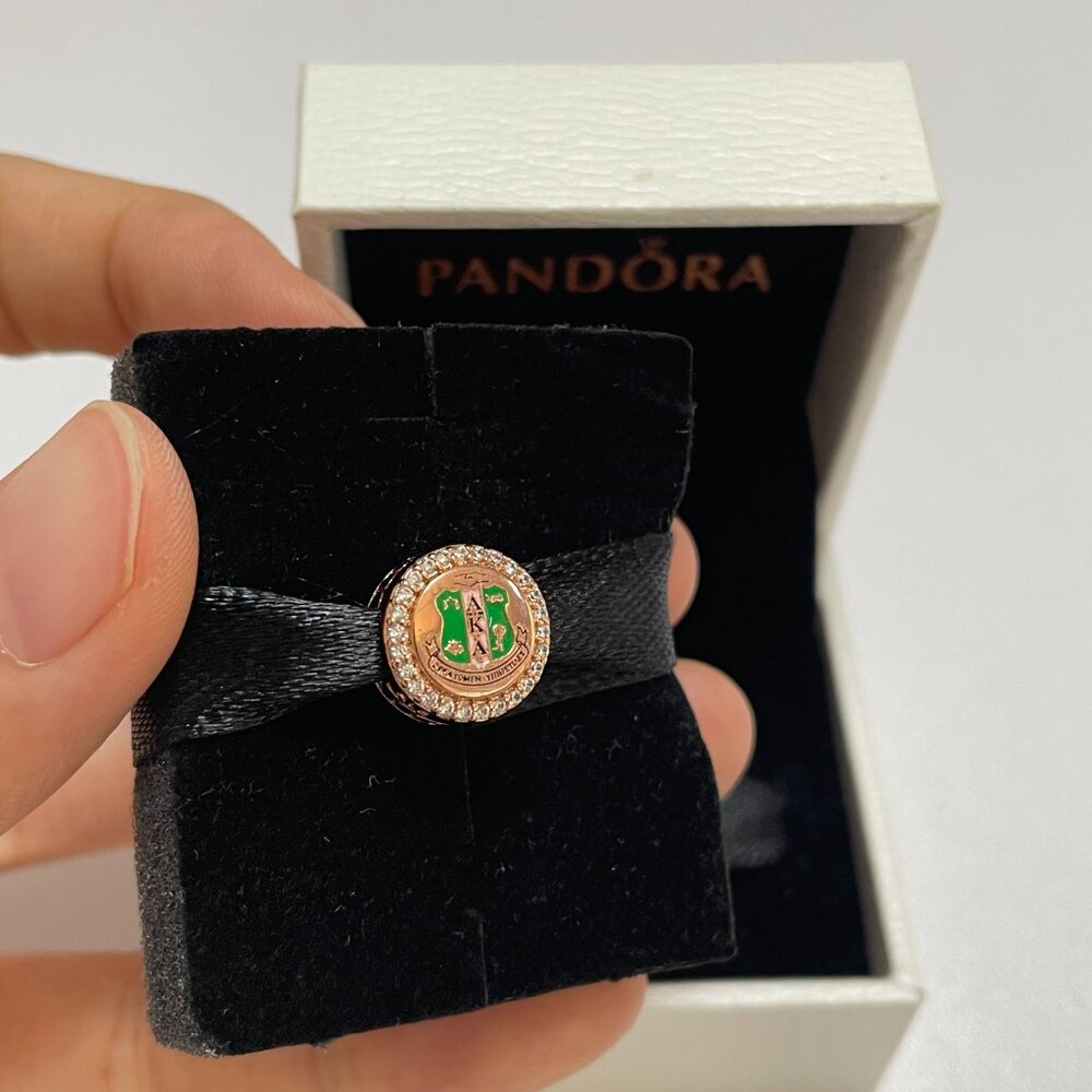 Pandora AKA Charm Alpha Kappa Alpha Sorority Bead Charm